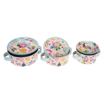 Zestaw aluminiowych Garnków dla dzieci 3+ Akcesoria 10 el. + Przybory kuchenne + Rękawica kuchenna